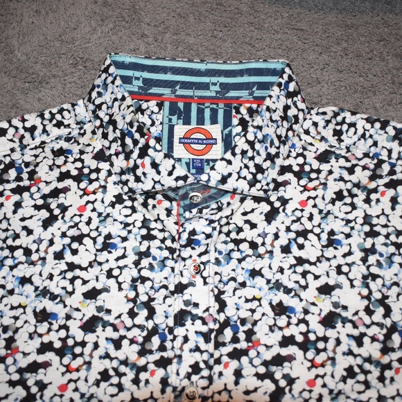 Jermyn & Bond XXL Short Sleeve Colorful Button Down NWOT - Picture 2 of 9